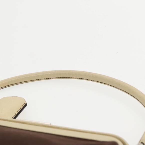 PRADA Hand Bag Canvas Silver Brown Auth 96183 - Picture 14 of 16